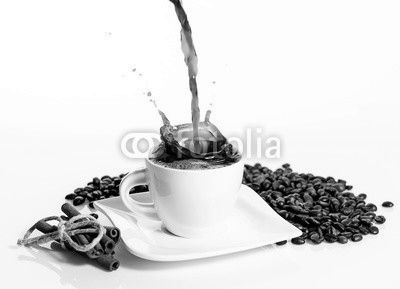 Cup of coffee splash