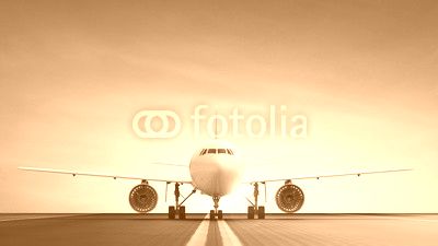 airplane on runway