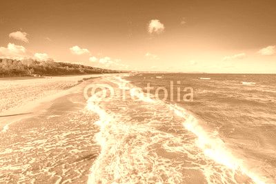 Baltic sea and the Gulf of Danzig coast in Poland.