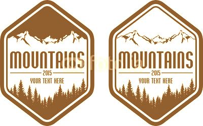 vector mountains emblems
