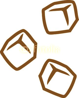 Ice cubes outline