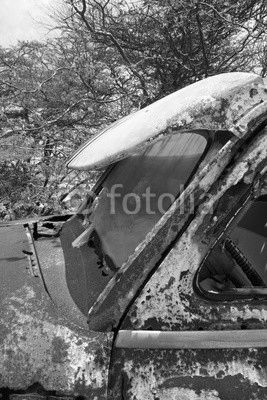 Wunderschöner verrosteter Oldtimer - Frontscheibe