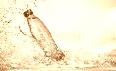 Bottle of water splash