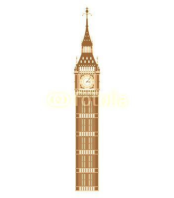 United kingdom concept represented by big ben icon. Isolated and flat illustration 