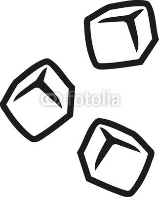 Ice cubes outline
