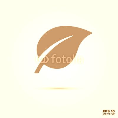 Leaf Icon. Environment and Nature Symbol.