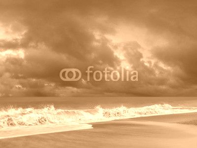 Stormy evening at the beach