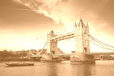Tower bridge at sunset, London