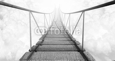 Rope Bridge Above The Clouds
