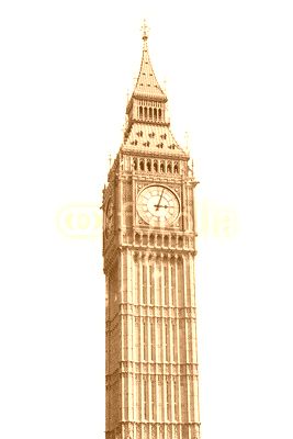 Big Ben Isolated on White background