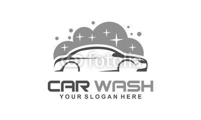 car wash logo, modern car wash and professional automotive vector logo design