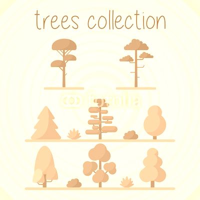 Trees Color Vector Selection