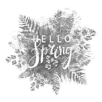 Spring background with green leaves
