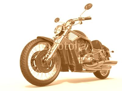 Powerful Vintage Motorcycle - Closeup