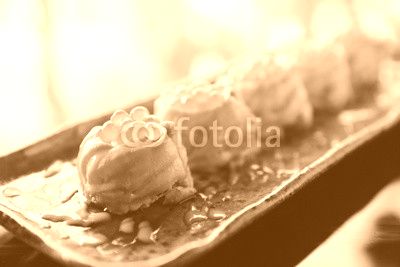 Salmon sushi ball with salmon caviar