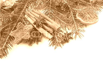 christmas decoration, orange ,star anise and cinnamon