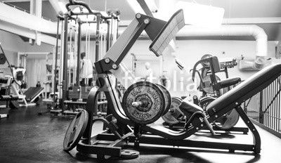 Salle de fitness effet vintage