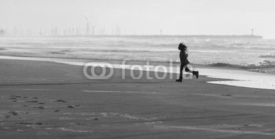 child girl runs