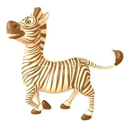 funny Zebra cartoon character
