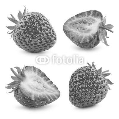 Strawberry. Fresh ripe berry isolated on white background. Collection.