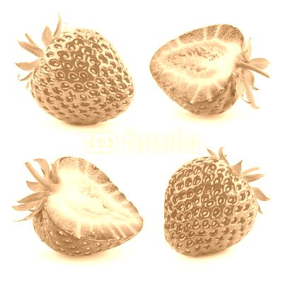 Strawberry. Fresh ripe berry isolated on white background. Collection.