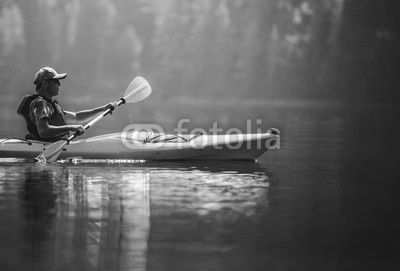 Senior Kayaker on the Lake