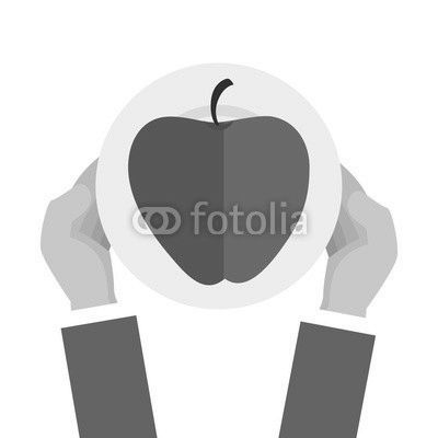 apple fresh fruit isolated vector illustration design