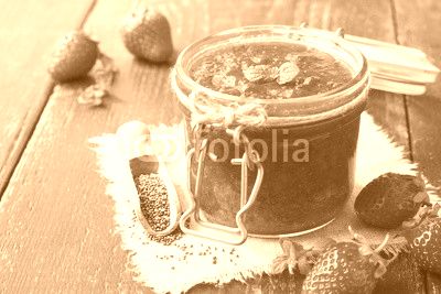 Strawberry jam with chia seeds