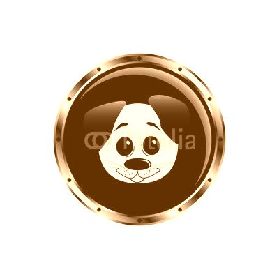 Vector image dog rocket porthole
