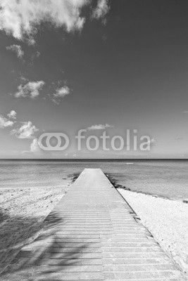 Jetty at Caribbean Sea beach