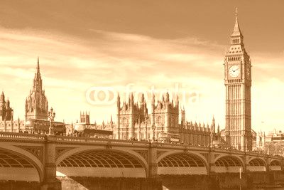 Big Ben and Westminster abbey in London, England