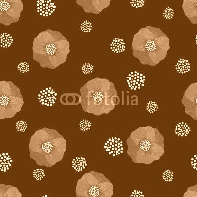 Seamless abstract watercolor poppies pattern. Vector black and red floral background.