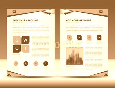 Business brochure flyer template, Orange cover design, annual report, newsletter, ads