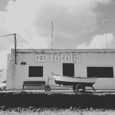 House bench boat seaside