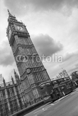 Big Ben e autobus a due piani, Londra