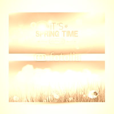 Spring banners or headers