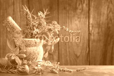 herbs in mortar