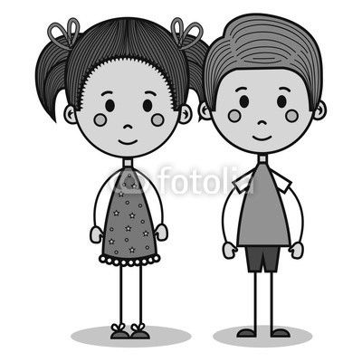 cute little kids drawing vector illustration design