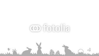 Silhouette Ostern Wiese
