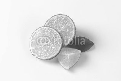 Fresh lime fruit slices