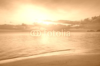 beautiful sunset on the beach