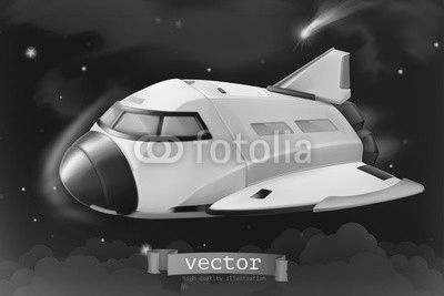 Space shuttle. Vector icon 3d