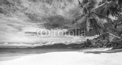 scenic panorama one of the beautiful beaches in Seychelles