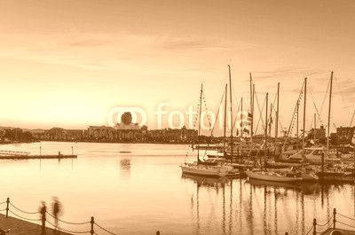 Sunset over a Harbour