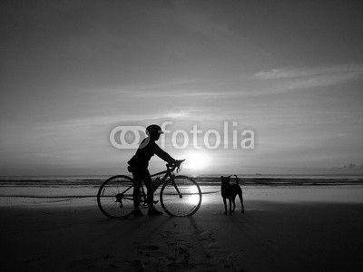 Cycling to a seaside in the Gulf of Thailand.