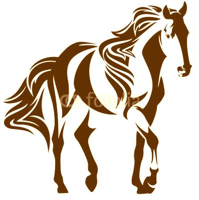 mustang horse black and white vector design