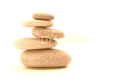 Spa stones isolated on white background