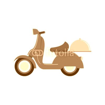 red scooter speed delivery symbol vector illustration eps 10