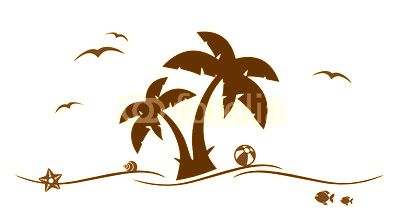 Palmen und Strand