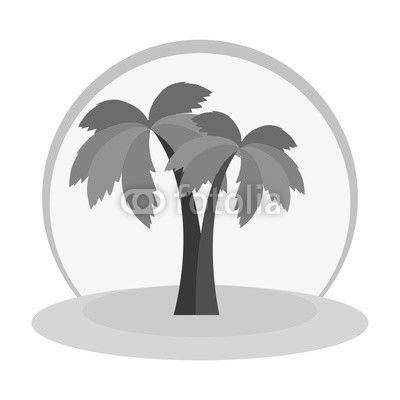 summer beach with palms vector illustration design